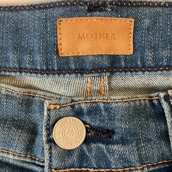 MOTHER Mid Rise Dazzler Ankle Fray Jeans Birds of Paradise Blue Denim Size 27 - Picture 8 of 12